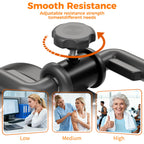 RYGEO Pedal Exerciser Mini Exercise Bike for Leg and Arm Recovery Exercise Lightweight and Portable Floor Bike(Silver) Gronata