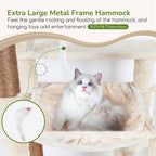 Globlazer Heavy Duty Cat Tree, 70 inch Sturdy Cat Tree for Indoor Cats Extra Large Cat Tower with Scratching Post, Hammock, Cat Condo for Adult Cats Kittens, F70 Pro, Light Grey Gronata