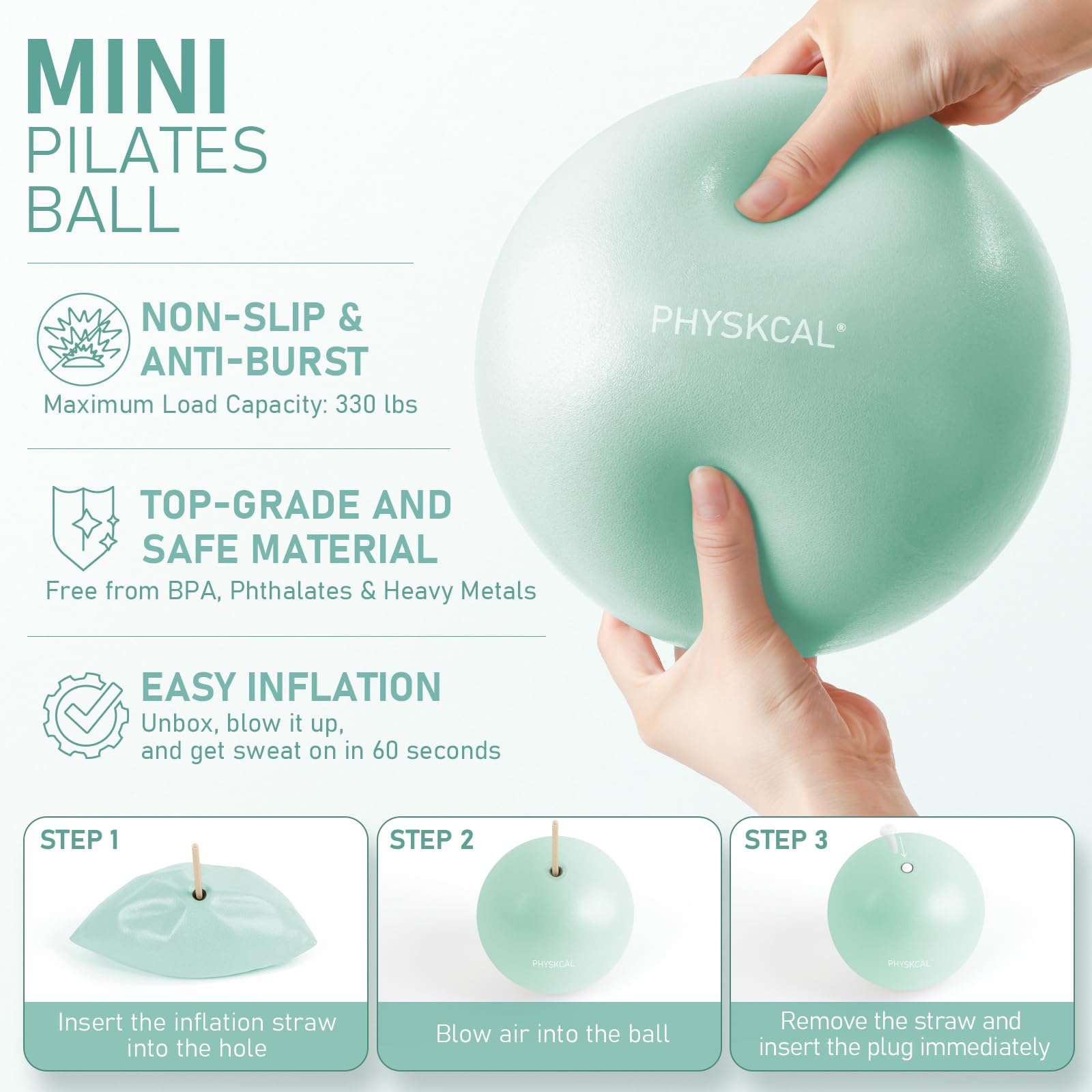 PhysKcal Pilates Ring Set, Magic Ring with 1x Core Ball, 3X Resistant Loop and 2X Flex Band, Pilates on Mat Essential Kit (Nude) Gronata