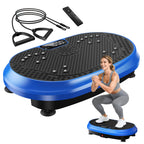 Vibration Plate Exercise Machine, Vibrating Fitness Platform for Lymphatic Drainage, Full Body Shaker Workout Equipment, Bluetooth Power Shaping Vibrate Plate, Board Sport for Home Exercise Gym, Blue Gronata
