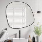 WallBeyond Asymmetrical Mirror, Irregular Mirror Full Length, Boho Wall Mirrors Decorative for Bedroom Living Room Entryway Hall, Mid Century Modern Decor 48" H x 22" W Gronata