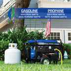 DuroMax XP13000EH 13,000-Watt Dual Fuel Portable Generator - Gas & Propane, Electric Start, Whole Home Backup Power, Transfer Switch Ready, RV & Emergency Ready Gronata