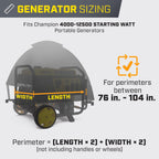 Champion Power Equipment 100376 Storm Shield Severe Weather Portable Generator Cover by GenTent for 4000 to 12,500-Starting Watt Generators Gronata