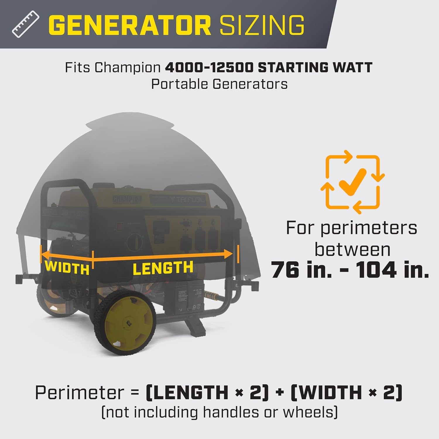 Champion Power Equipment 100376 Storm Shield Severe Weather Portable Generator Cover by GenTent for 4000 to 12,500-Starting Watt Generators Gronata