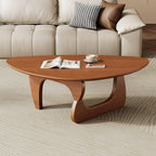 Mid Century Modern Coffee Table - Walnut Wooden Coffee Table for Living Room,Center Table Suitable for Bedroom Living Room Reception Office Tables (Walnut, Small 34.5 * 23.5 * 16in) Gronata