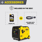 Champion Power Equipment 4500-Watt Electric Start Dual Fuel RV Ready Portable Inverter Generator with Quiet Technology and Free 3-Year Warranty Gronata