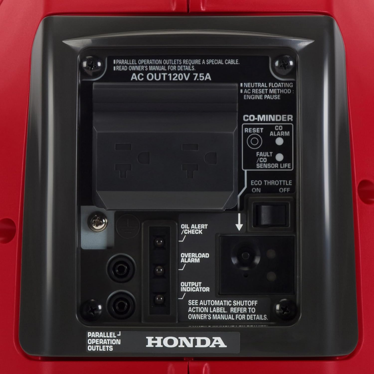 Honda EU1000i 1000 Watt Inverter Generator, Super Quiet 120V Gas Powered Portable Generator for Camping or Home Backup Power Supply, Up to 6.8 Hour Run Time (EU1000T1AN) Gronata