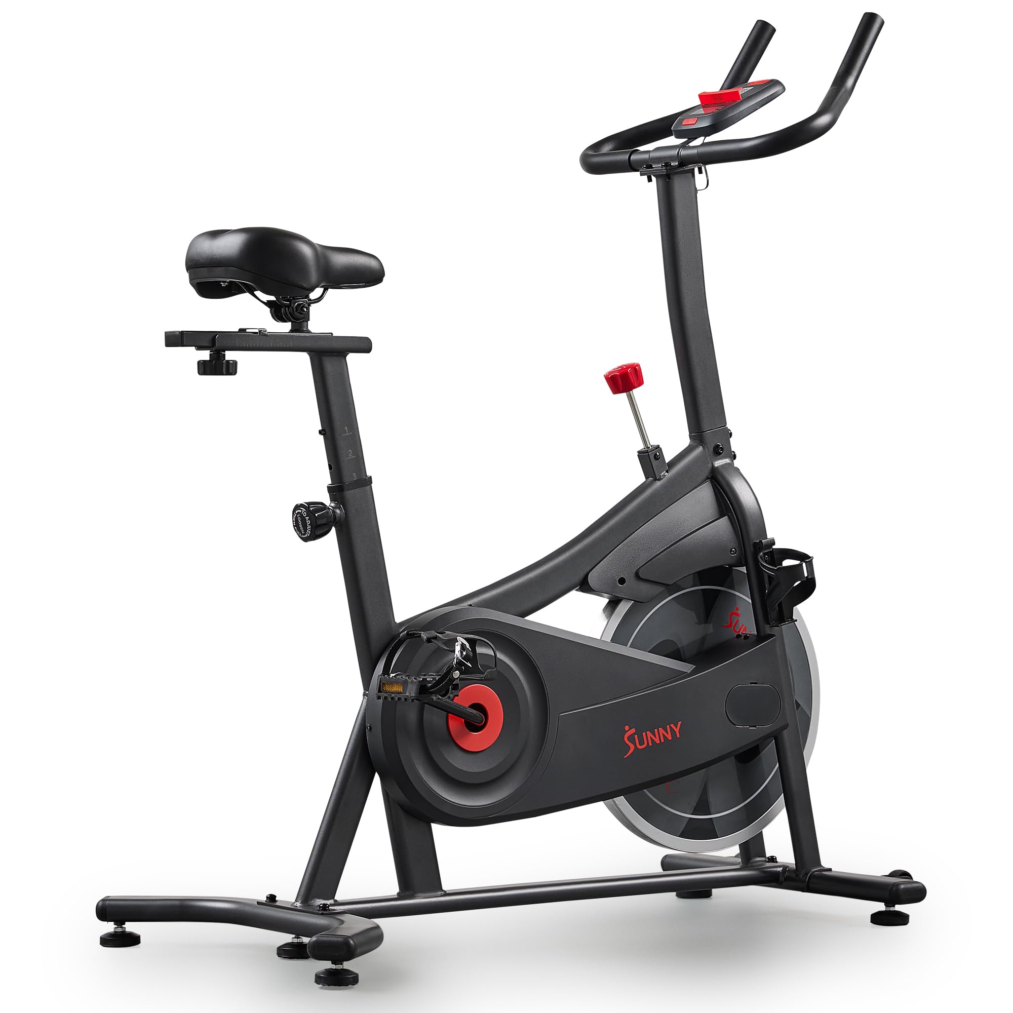 Sunny Health & Fitness Nova Smart Indoor Cycling Bike – Magnetic Resistance Exercise Bike with SunnyFit App, Quiet Belt Drive & Compact Home Cardio Bike for Beginners Gronata