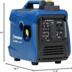 Westinghouse 1500 Peak Watt Super Quiet & Lightweight Portable Inverter Generator, Gas Powered, CO Sensor, Parallel Capable, Long Run Time,Blue Gronata