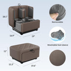 COMFIER 2 in 1 FSA Foot Massager Machine,HSA Shiatsu Foot and Calf Massager with Heat,Kneading,Vibration,Compression Massagers for Feet Health,Plantar Fasclitis,Father‘s Day Gift for Dad Gronata