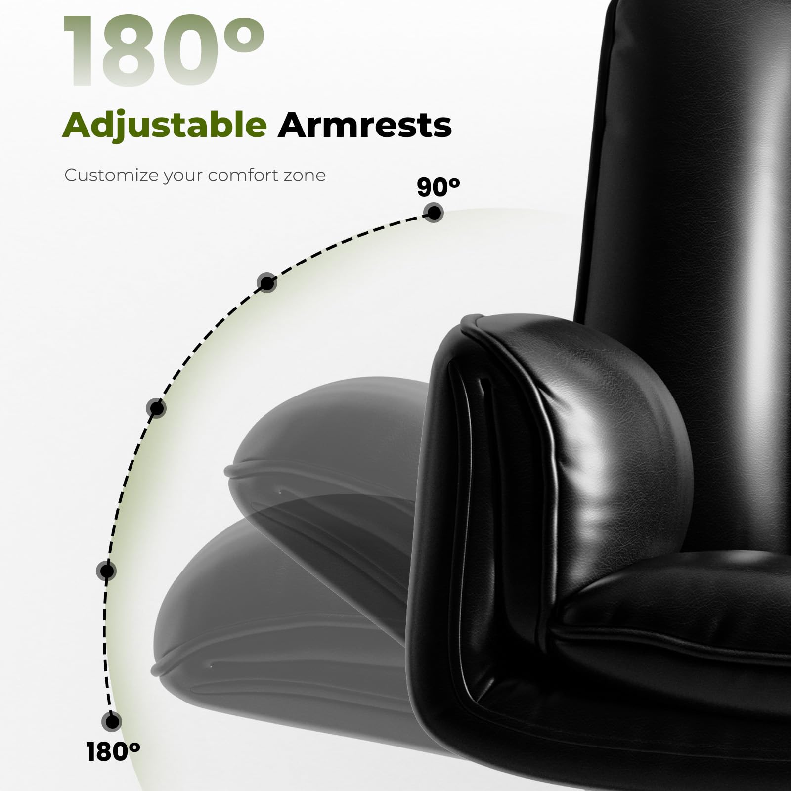 HOMRELEXA Criss Cross Office Chair with Armrests & Wheels, Comfy Velvet Vanity Chair, Ergonomic Executive Gaming Computer Chairs with Foot Rest, Wide Seat Reclining Desk Chair, White Gronata