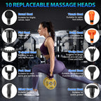TOLOCO Massage Gun, Deep Tissue Back Massage for Athletes for Pain Relief, Percussion Massager with 10 Massages Heads & Silent Brushless Motor, Fathers Day Dad Gifts, Black Gronata