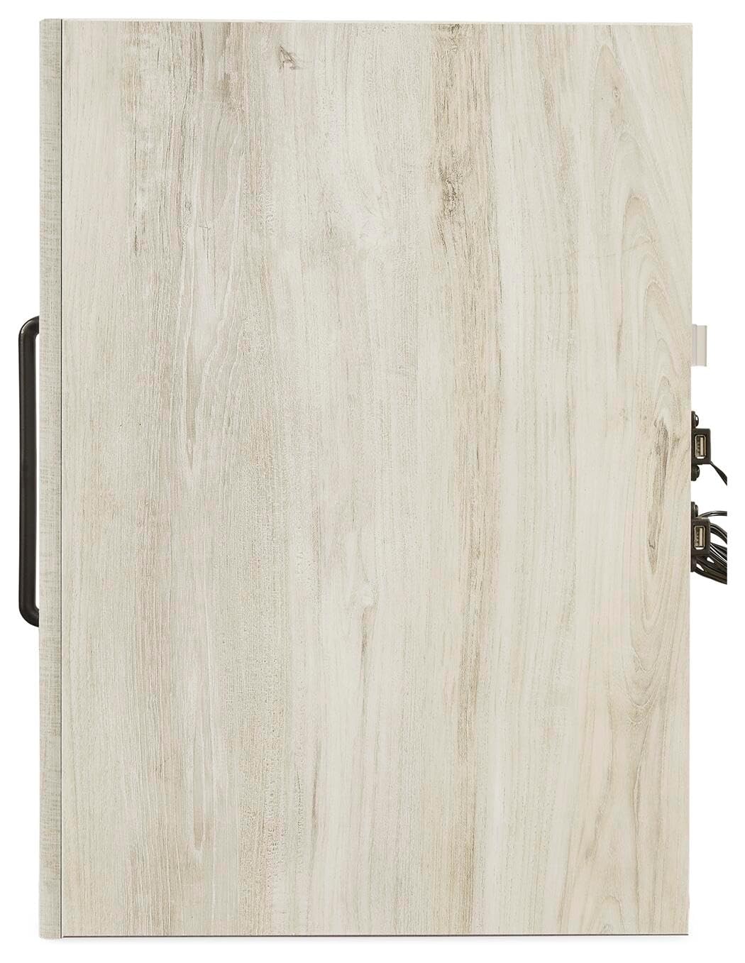 Signature Design by Ashley Wynnlow Rustic 2 Drawer Two Drawer Nightstand, 24.41" Tall, Weathered Gray Gronata