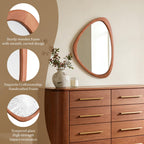 WallBeyond Asymmetrical Mirror, Irregular Mirror Full Length, Boho Wall Mirrors Decorative for Bedroom Living Room Entryway Hall, Mid Century Modern Decor 48" H x 22" W Gronata