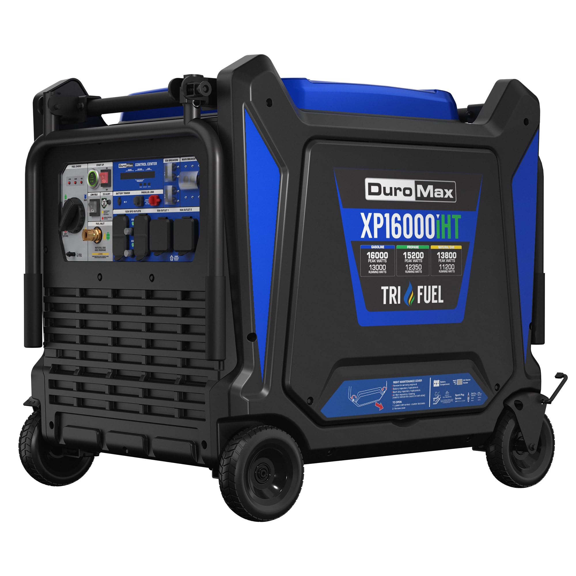 DuroMax XP16000iH 16,000-Watt Dual Fuel Portable Digital Inverter Generator - Gas & Propane, Remote Electric Start, Whole Home Power Backup, Transfer Switch Ready, RV & Emergency Ready Gronata