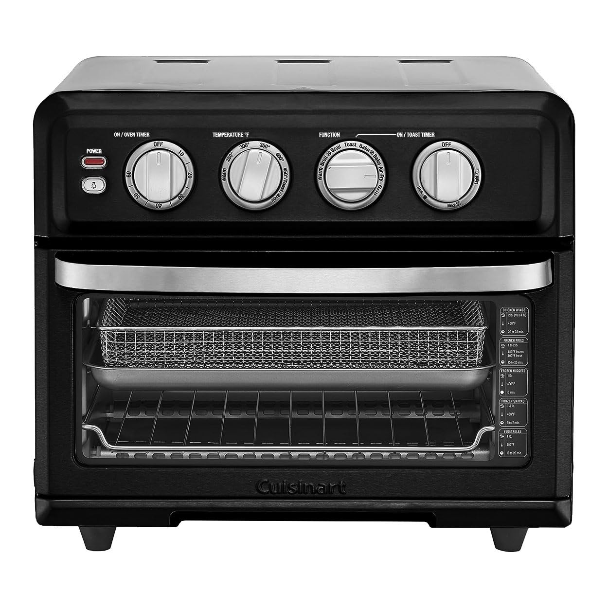 Cuisinart Air Fryer Toaster Oven, 1800W, 8-in-1 with Air Fry, Convection, Broil & Warm, 0.6 Cubic Feet, 60-Minute Timer, TOA-70NAS, Stainless Steel Gronata