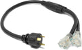 Wen PC3352 3 Feet 10-Gauge SJTW Generator Extension Cord Splitter (converts TT-30R to Two 5-20R outlets) Gronata