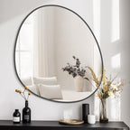 WallBeyond Asymmetrical Mirror, Irregular Mirror Full Length, Boho Wall Mirrors Decorative for Bedroom Living Room Entryway Hall, Mid Century Modern Decor 48" H x 22" W Gronata