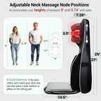 Mynt FSA Eligible HSA Approved Shiatsu Neck and Back Massager for Chair with 10 Deep Kneading Nodes, 2D & 3D Back Massage with Heat, Portable Spot Massage Chair Pad (Black) Gronata