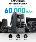 Anker SOLIX C200 DC Power Bank Station and 60W Solar Panel, 192Wh Portable Power Station, LiFePO4 Battery, 200W Solar Generator, For Outdoor, Camping, Traveling, and Emergencies Gronata