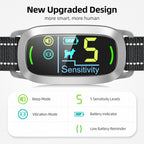 FAFAFROG Dog Bark Collar, Rechargeable Smart Collar, Anti Barking Training Collar with 5 Adjustable Sensitivity Beep Vibration, Bark Collar for Large Medium Small Dogs (Black) Gronata