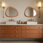 WallBeyond Asymmetrical Mirror, Irregular Mirror Full Length, Boho Wall Mirrors Decorative for Bedroom Living Room Entryway Hall, Mid Century Modern Decor 48" H x 22" W Gronata