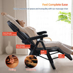 Ezencon Foldable Electric Massage Chair with Heat, Shiatsu, Kneading, Vibration, Full Body Relaxation, Adjustable Backrest & Neck Height,for Dad Mom Women Men Gronata