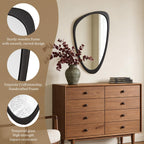 WallBeyond Asymmetrical Mirror, Irregular Mirror Full Length, Boho Wall Mirrors Decorative for Bedroom Living Room Entryway Hall, Mid Century Modern Decor 48" H x 22" W Gronata