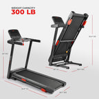 Sunny Health & Fitness Active 400 Smart Auto Incline Treadmill – Foldable Running Machine w/Bluetooth, Wi-Fi, 12% Incline, Shock Absorption & SunnyFit Fitness App - SF-T724012 Gronata