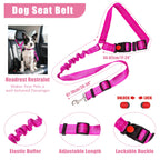 YXFDOYT No Pull Dog Harness Adjustable Collar & Leash Set - Dog Halter Harnesses Collapsible Bowls & Poop Bag Dispenser Muzzle ID Tags Toys Fits Small Medium Large Dogs (Pink-L) Gronata