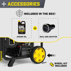 Champion Power Equipment 10,000-Watt Electric Start Home Backup Portable Open Frame Inverter Generator with Quiet Technology and Free 3-Year Warranty Gronata