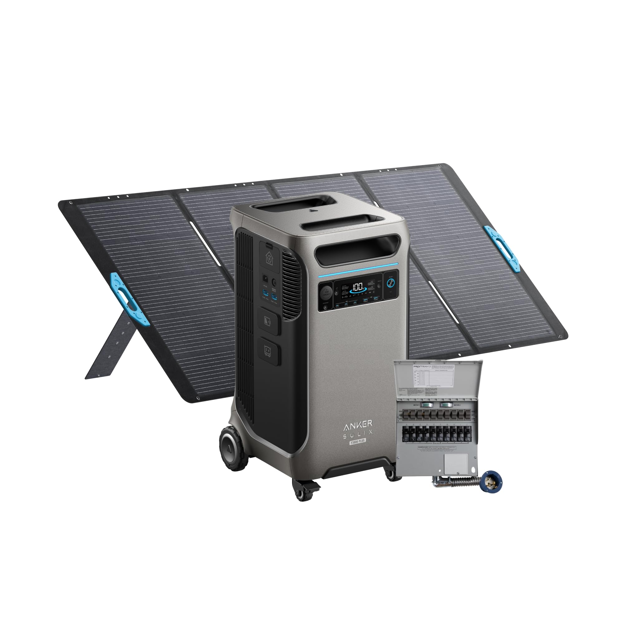 Anker SOLIX F3800 Plus Portable Power Station (2025 NEW), 3,840Wh, 3,200W Solar Input, Generators for Home Use, Expandable to 53kWh, Works with Generator, For Power Outages, RVs, and Emergencies Gronata