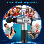 TOLOCO Massage Gun, Deep Tissue Back Massage for Athletes for Pain Relief, Percussion Massager with 10 Massages Heads & Silent Brushless Motor, Fathers Day Dad Gifts, Black Gronata
