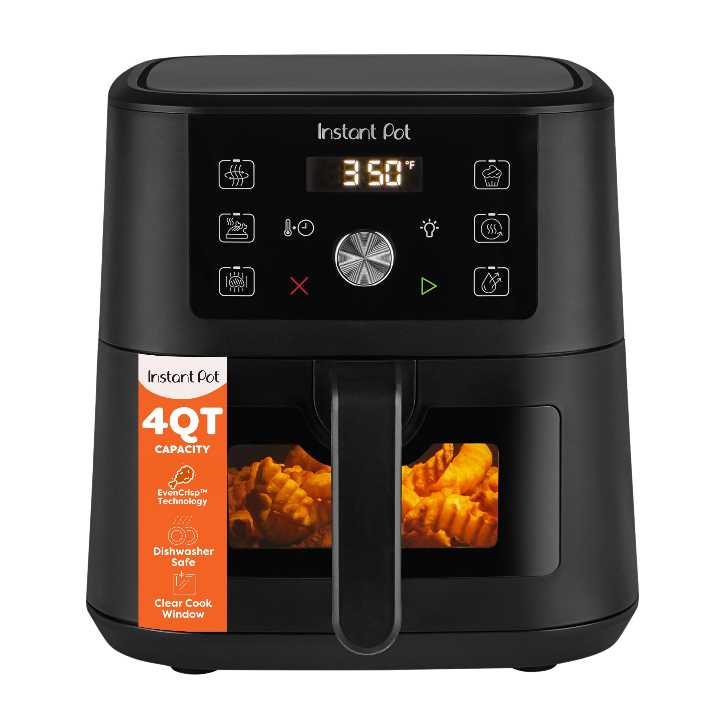 Instant Pot 6QT VORTEX Plus Air Fryer, 6-in-1, Air Fry, Broil, Dehydrate, Crisp, Roast, Reheat, Bake, Dishwasher-Safe Airfryer basket, from the Makers of Instant Pot, Stainless Steel Gronata