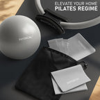 PhysKcal Pilates Ring Set, Magic Ring with 1x Core Ball, 3X Resistant Loop and 2X Flex Band, Pilates on Mat Essential Kit (Nude) Gronata