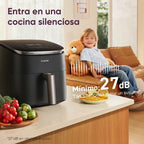 Cosori 9-in-1 TurboBlaze Air Fryer 6 Qt, PFAS-Free Ceramic Coating, 90°–450°F, Precise Heating for Even Results, Air Fry, Roast, Bake, Broil, Dry, Frozen, Proof, Reheat, Keep Warm, 120V, Dark Gray Gronata