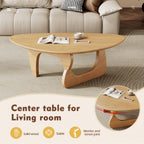 Mid Century Modern Coffee Table - Walnut Wooden Coffee Table for Living Room,Center Table Suitable for Bedroom Living Room Reception Office Tables (Walnut, Small 34.5 * 23.5 * 16in) Gronata