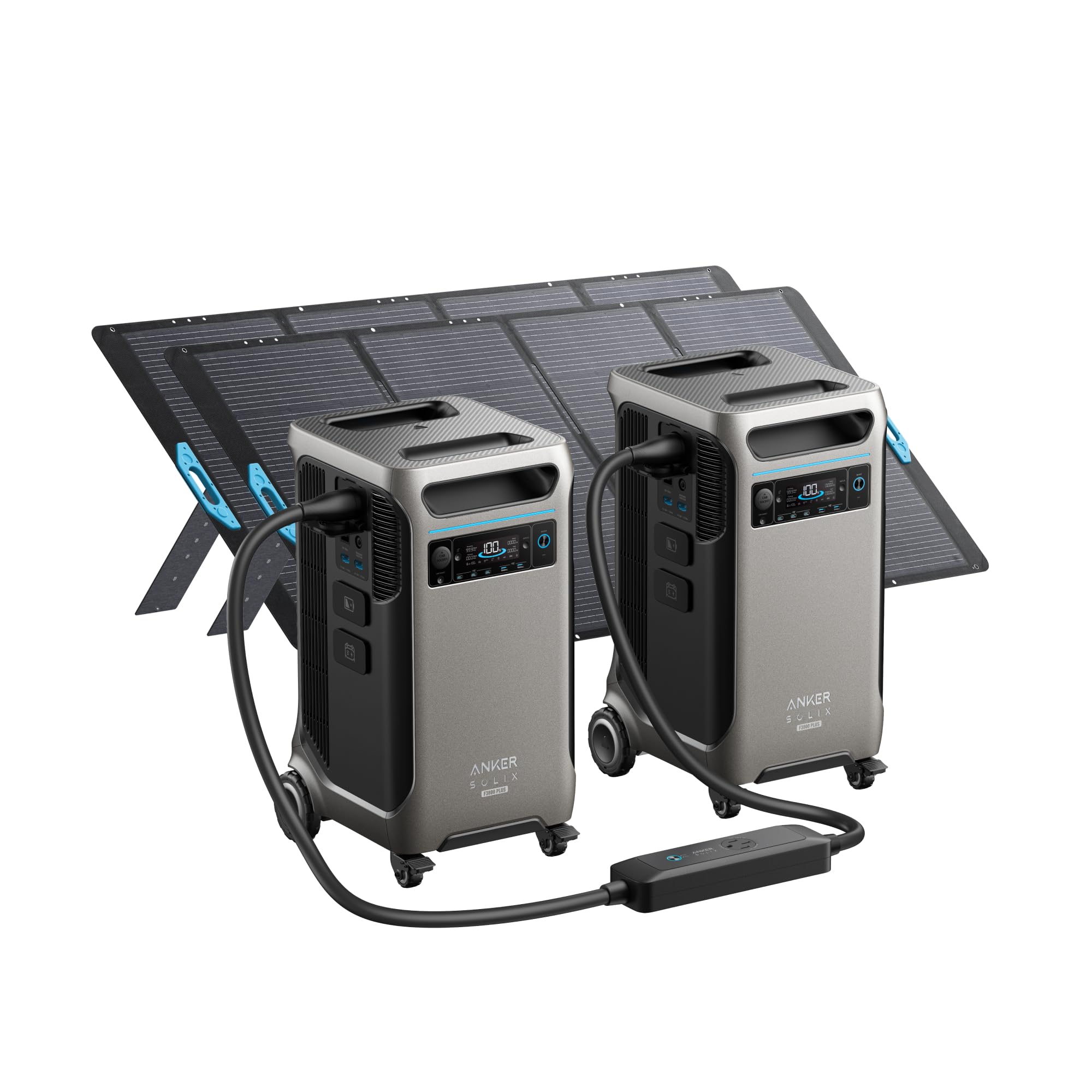 Anker SOLIX F3800 Plus Portable Power Station (2025 NEW), 3,840Wh, 3,200W Solar Input, Generators for Home Use, Expandable to 53kWh, Works with Generator, For Power Outages, RVs, and Emergencies Gronata