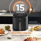 Cosori 9-in-1 TurboBlaze Air Fryer 6 Qt, PFAS-Free Ceramic Coating, 90°–450°F, Precise Heating for Even Results, Air Fry, Roast, Bake, Broil, Dry, Frozen, Proof, Reheat, Keep Warm, 120V, Dark Gray Gronata