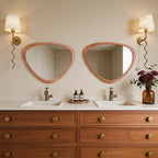 WallBeyond Asymmetrical Mirror, Irregular Mirror Full Length, Boho Wall Mirrors Decorative for Bedroom Living Room Entryway Hall, Mid Century Modern Decor 48" H x 22" W Gronata