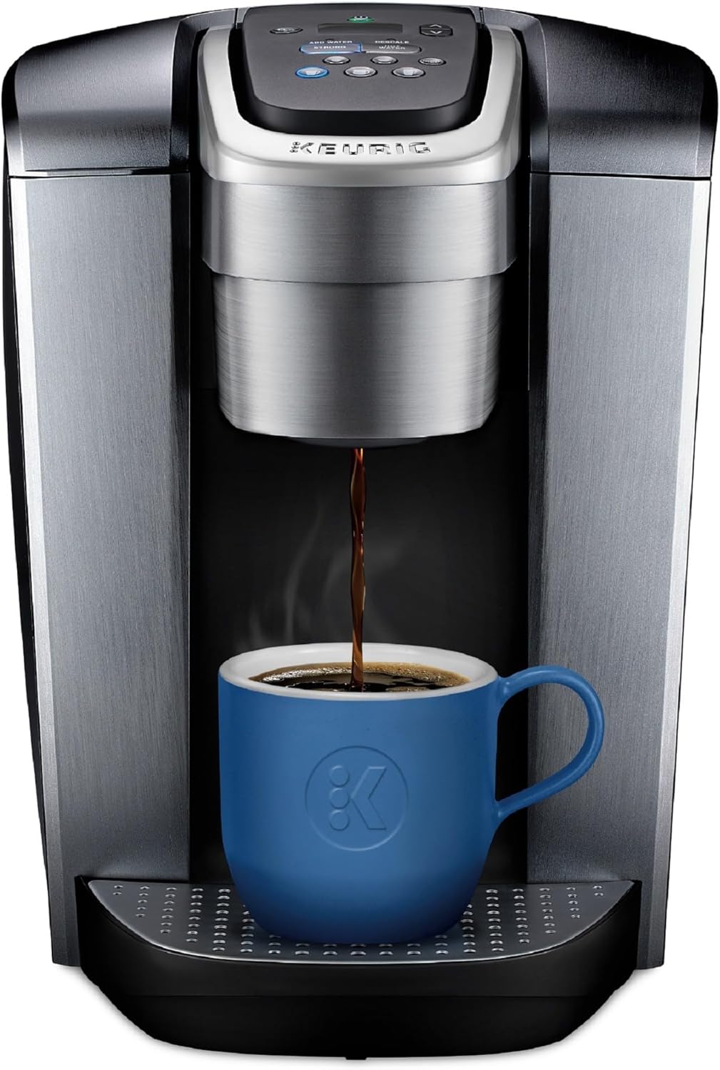 Keurig K-Elite Single Serve K-Cup Pod Coffee Maker, with Strength and Temperature Control, Iced Coffee Capability, 8 to 12oz Brew Size, Programmable, Brushed Slate Gronata