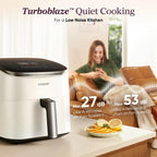 Cosori 9-in-1 TurboBlaze Air Fryer 6 Qt, PFAS-Free Ceramic Coating, 90°–450°F, Precise Heating for Even Results, Air Fry, Roast, Bake, Broil, Dry, Frozen, Proof, Reheat, Keep Warm, 120V, Dark Gray Gronata