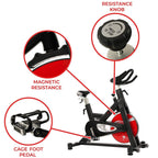 Sunny Health & Fitness Indoor Cycling Exercise Bike with SPD pedals - SF-B1509, White, 47 L x 20 W x 47 5 H Gronata