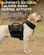 LISPOO Weighted Dog Vest and Collar Set with 4 Removable 0.88 lb Weight Blocks, No Sand Filling, Training Gear for Medium and Large Dogs, Walking, Conditioning, Muscle Building, M Gronata