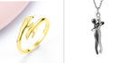 Alloy Simple Hands Hug Ring Opening Adjustable Jewelry Gronata