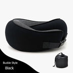 Travel Neck Pillow Non-Deformed Airplane Pillow Travel Neck Cushion Durable U-Shaped Travel Memory Cotton Nap Neck Pillow Gronata