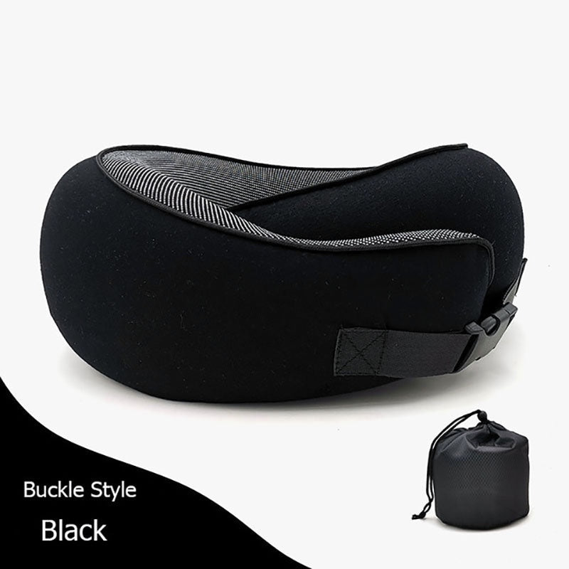 Travel Neck Pillow Non-Deformed Airplane Pillow Travel Neck Cushion Durable U-Shaped Travel Memory Cotton Nap Neck Pillow Gronata