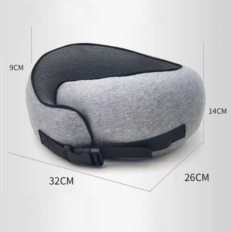 Travel Neck Pillow Non-Deformed Airplane Pillow Travel Neck Cushion Durable U-Shaped Travel Memory Cotton Nap Neck Pillow Gronata