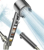 The Third Gear Adjustable Strong Supercharged Shower Head Household Bath Shower Hose Shower Head Gronata