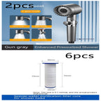 The Third Gear Adjustable Strong Supercharged Shower Head Household Bath Shower Hose Shower Head Gronata